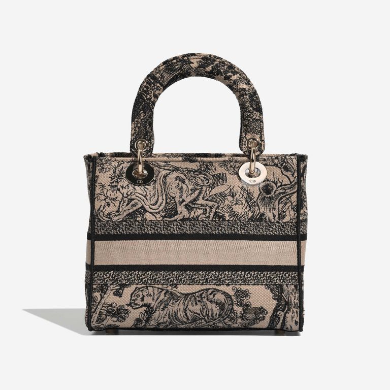 Dior Lady Medium Beige-Black Back  | Sell your designer bag on Saclab.com