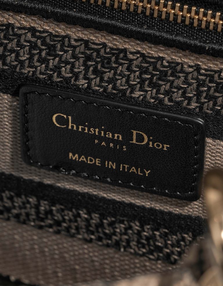 Dior Lady Medium Beige-Black Logo  | Sell your designer bag on Saclab.com