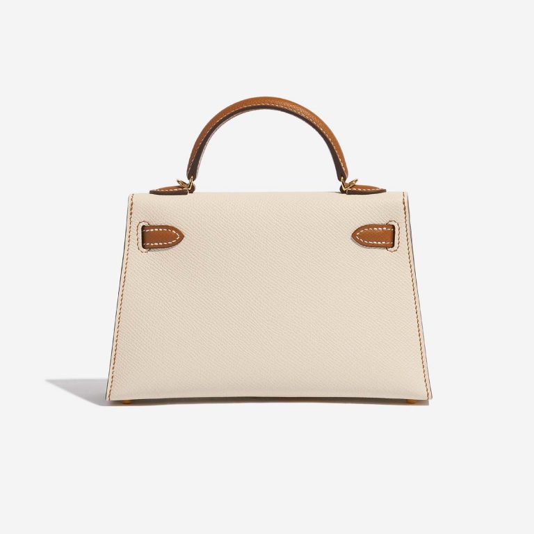 Hermès KellyHSS Mini Craie-Gold Back  | Sell your designer bag on Saclab.com