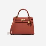 Hermès Kelly 25 RougeVenitien Front  | Sell your designer bag on Saclab.com