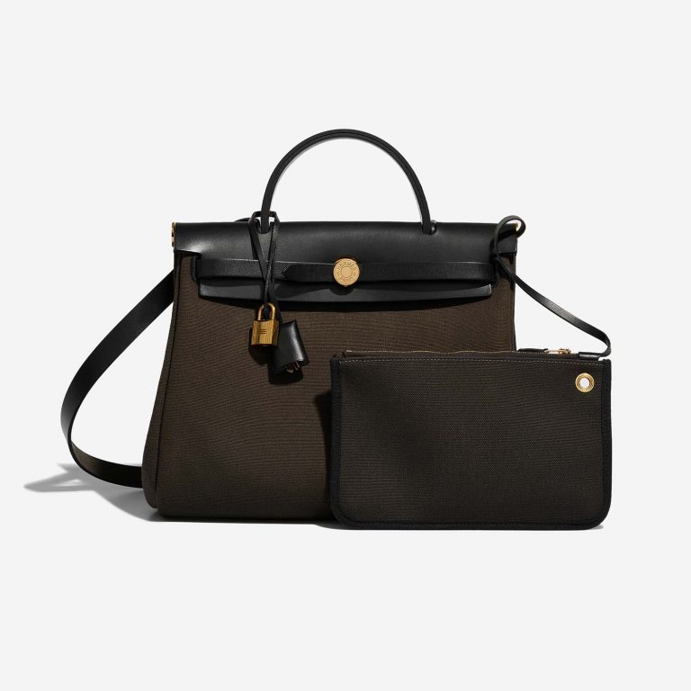 Hermès Herbag 31 Ebene-Black Front  | Sell your designer bag on Saclab.com