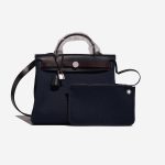 Hermès Herbag 31 BleuMarine-BleuIndigo-Black-RougeSellier Front  | Sell your designer bag on Saclab.com