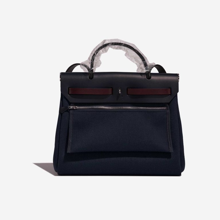 Hermès Herbag 31 BleuMarine-BleuIndigo-Black-RougeSellier Back  | Sell your designer bag on Saclab.com