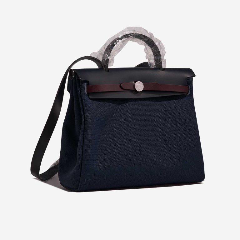 Hermès Herbag 31 BleuMarine-BleuIndigo-Black-RougeSellier Side Front  | Sell your designer bag on Saclab.com