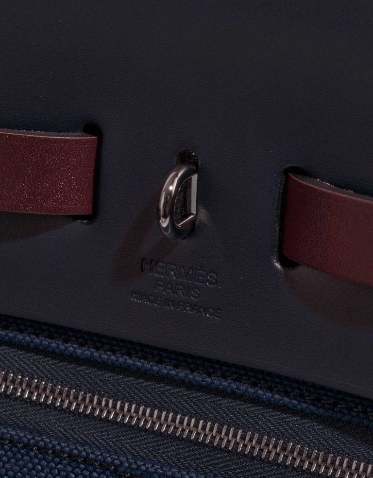 Hermès Herbag 31 BleuMarine-BleuIndigo-Black-RougeSellier Logo  | Sell your designer bag on Saclab.com