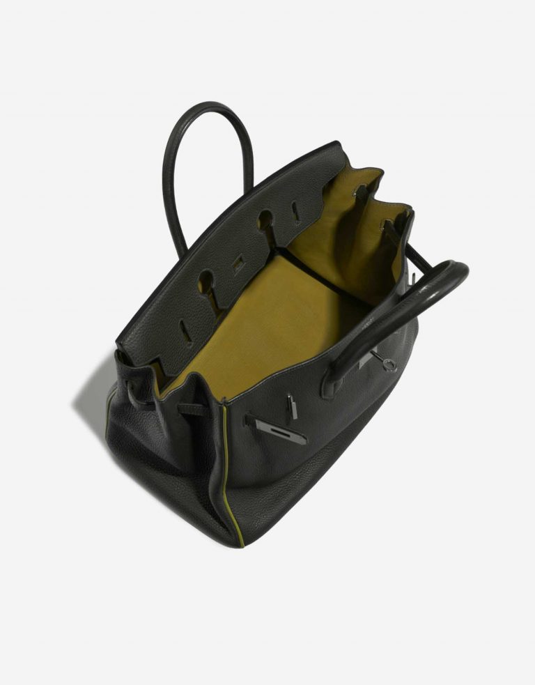 Hermès Birkin 35 VertFonce-VertChartreuse-VertAnis Inside  | Sell your designer bag on Saclab.com