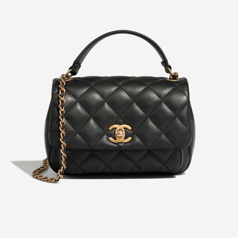 Chanel TimelessHandle Small Black Front  | Sell your designer bag on Saclab.com