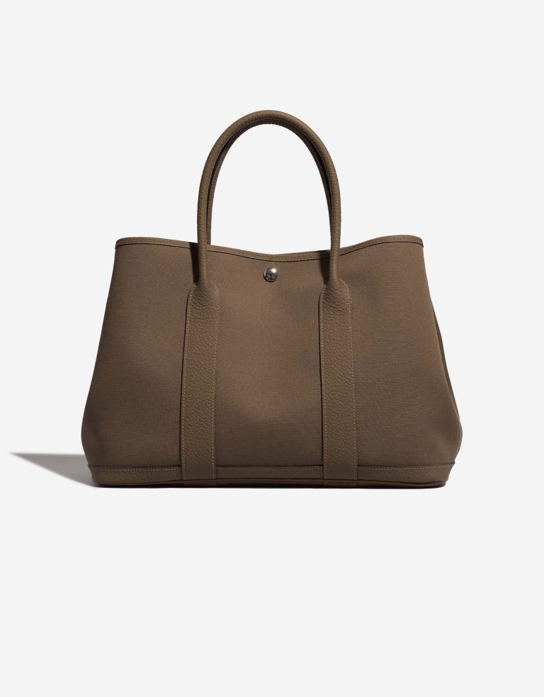 Hermès GardenParty 36 Etoupe-BeigeDeWeimar Front  | Sell your designer bag on Saclab.com