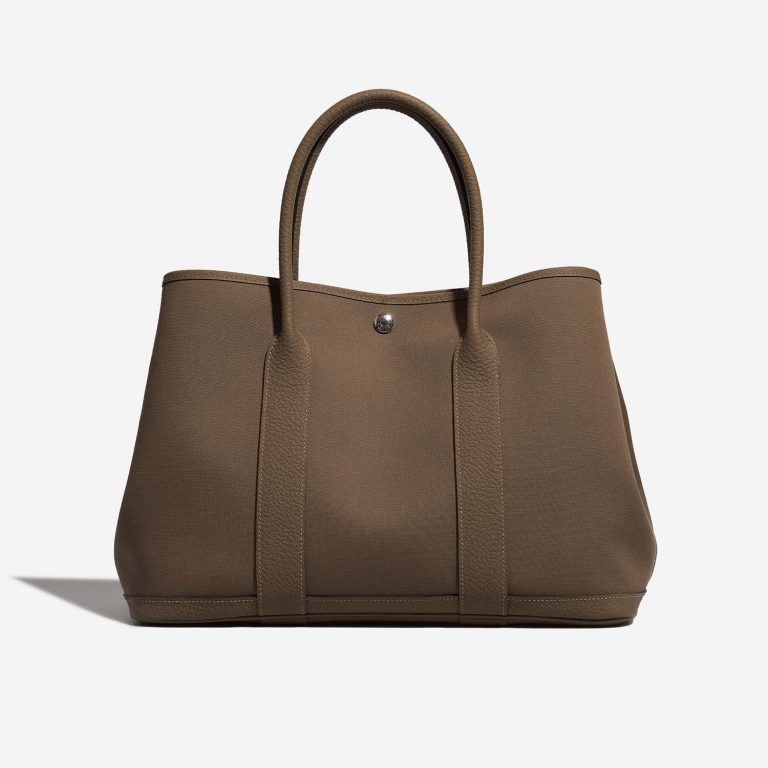 Hermès GardenParty 36 Etoupe-BeigeDeWeimar Front  | Sell your designer bag on Saclab.com