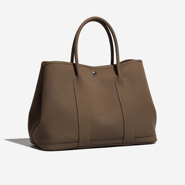 Hermès GardenParty 36 Etoupe-BeigeDeWeimar Side Front  | Sell your designer bag on Saclab.com