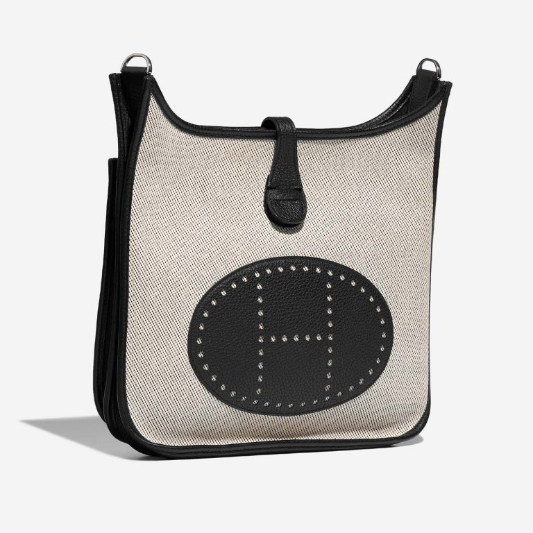 Hermès Evelyne 29 Black-Ecru Side Front  | Sell your designer bag on Saclab.com