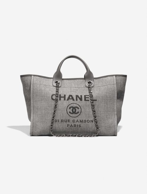 Chanel Deauville Medium Grey Front  | Sell your designer bag on Saclab.com