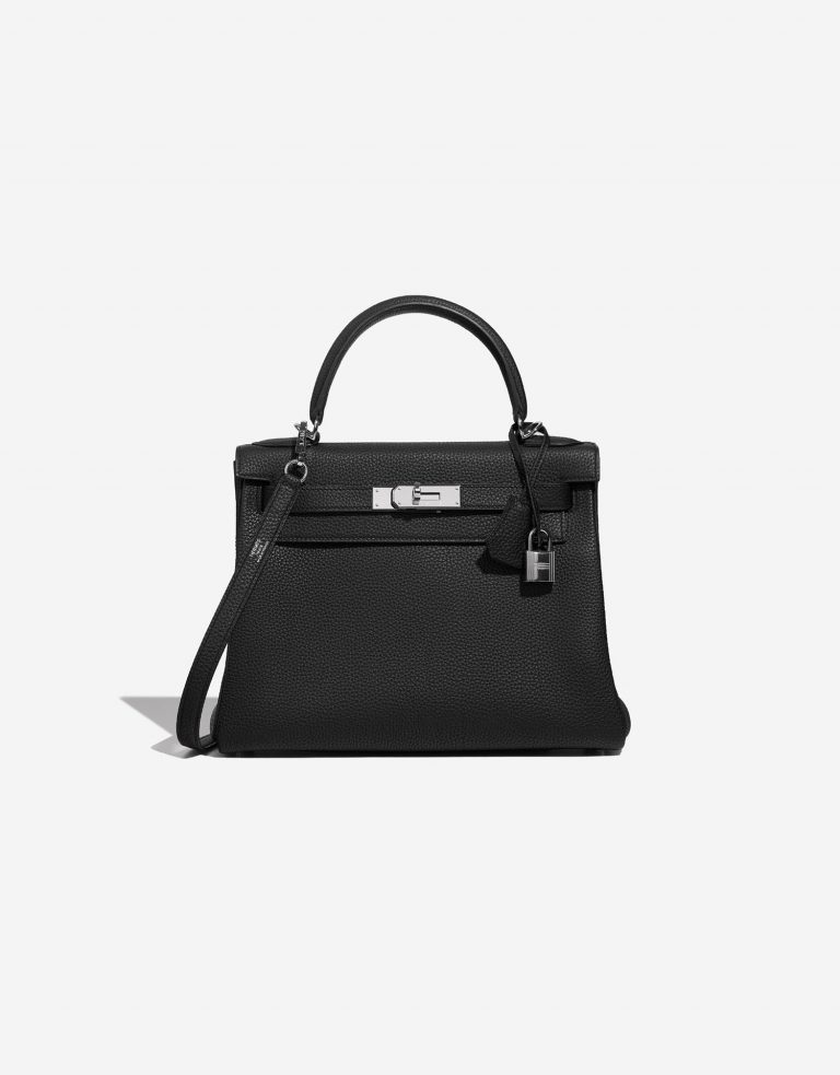 Hermès Kelly 28 Black Front  | Sell your designer bag on Saclab.com