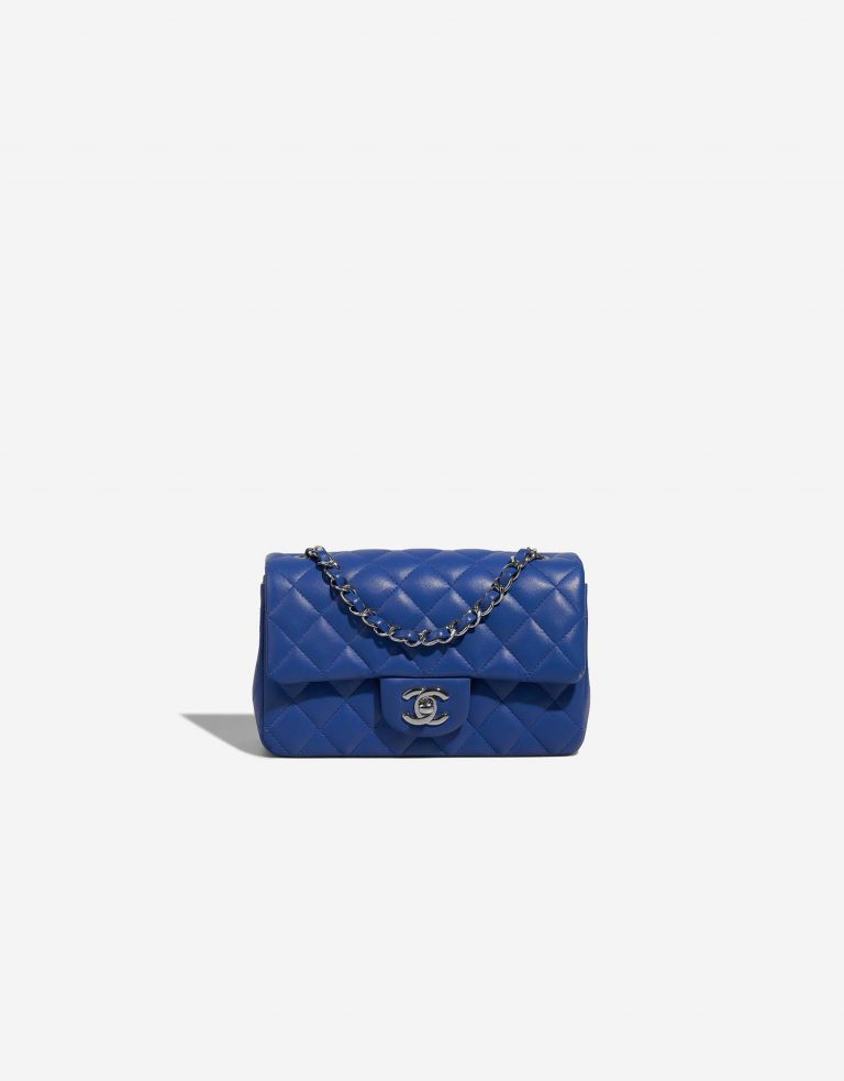 Chanel Timeless MiniRectangular Blue Front  | Sell your designer bag on Saclab.com