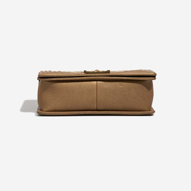 Chanel Boy OldMedium Gold-Bronze-Champagne Bottom  | Sell your designer bag on Saclab.com