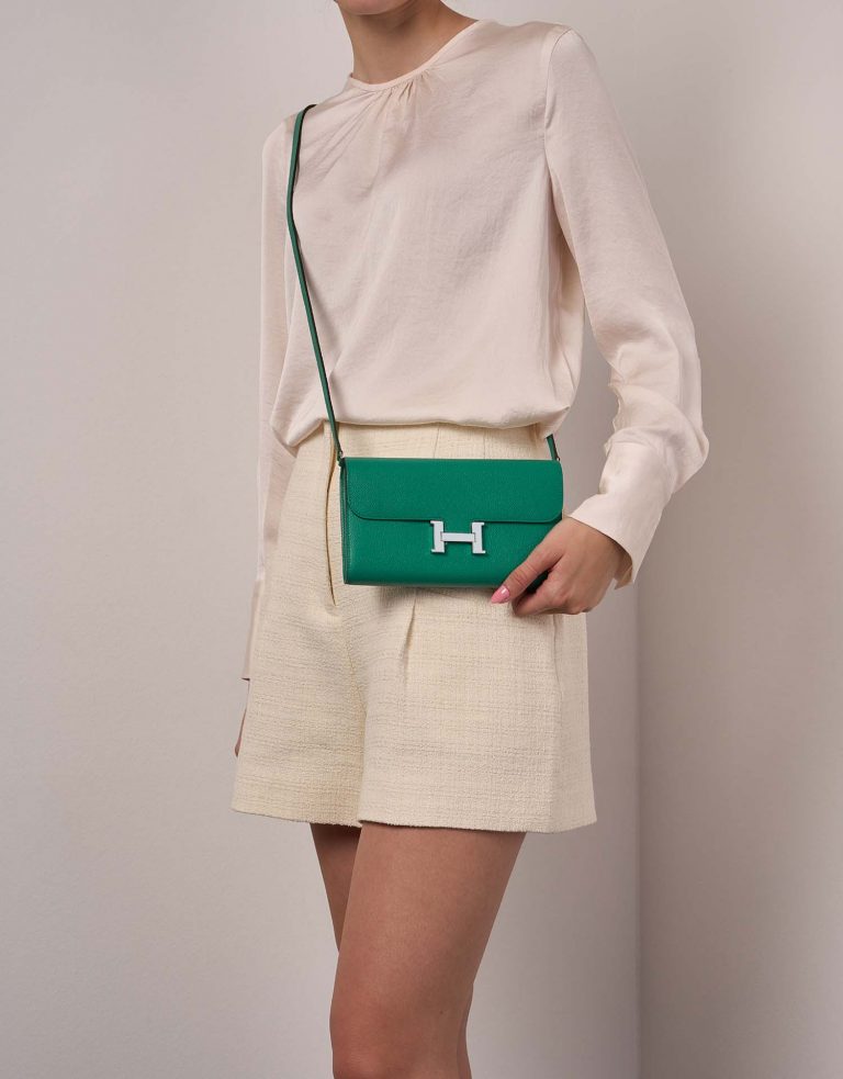 Hermès Constance ToGo VertJade-BleuBrume Sizes Worn | Sell your designer bag on Saclab.com