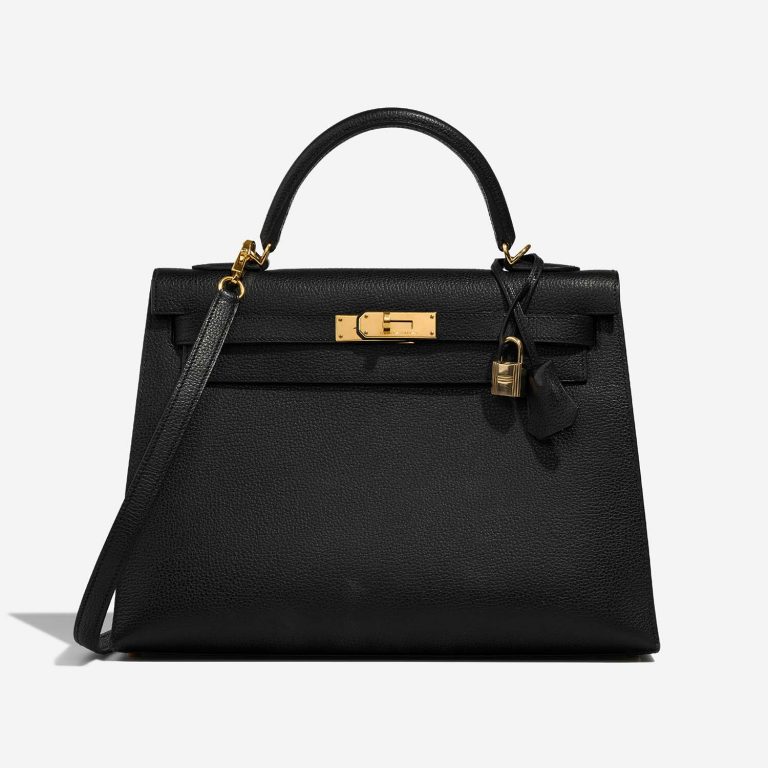 Hermès Kelly 32 Black Front  | Sell your designer bag on Saclab.com
