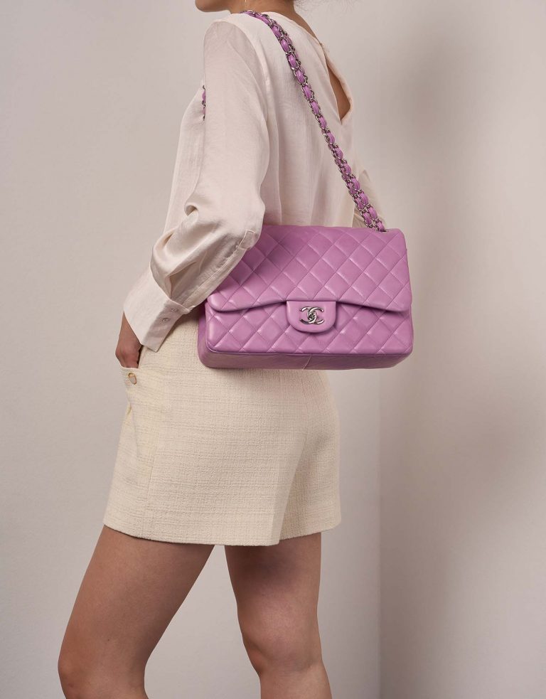 Chanel Timeless Jumbo Violet 1M | Sell your designer bag on Saclab.com