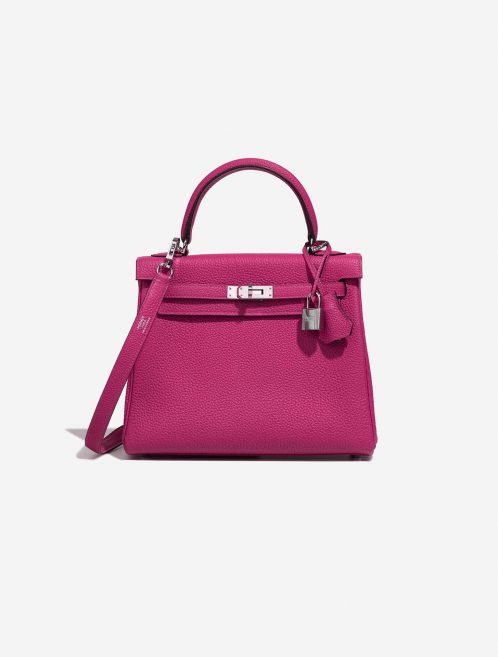 Hermès KellyHSS 25 RosePourpre-Black 0F | Sell your designer bag on Saclab.com