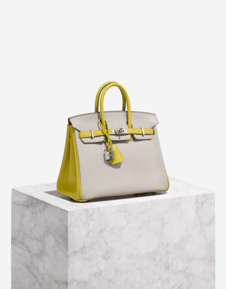 Hermès BirkinHSS 25 GrisPerle-JaunedeNaples 0F | Sell your designer bag on Saclab.com