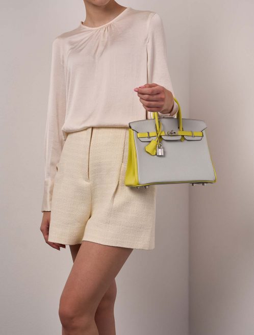 Hermès BirkinHSS 25 GrisPerle-JaunedeNaples 1M | Sell your designer bag on Saclab.com