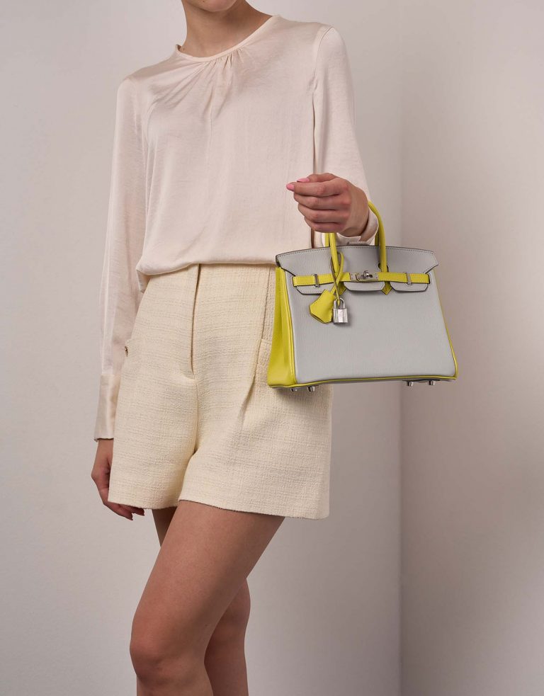 Hermès BirkinHSS 25 GrisPerle-JaunedeNaples 1M | Sell your designer bag on Saclab.com