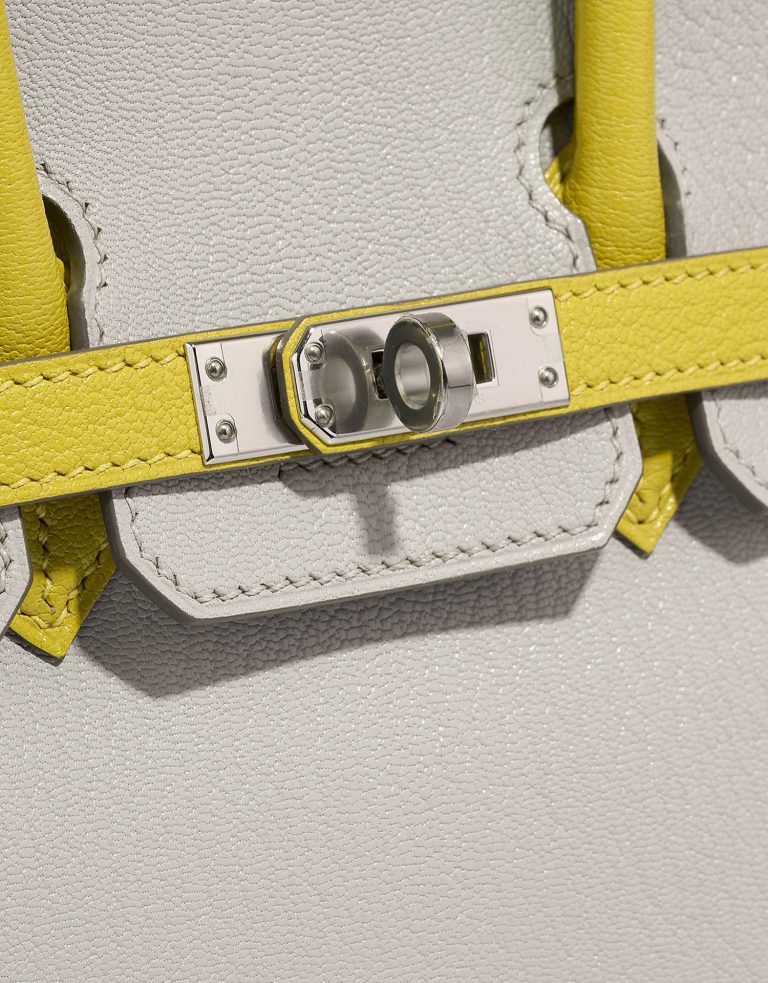 Hermès BirkinHSS 25 GrisPerle-JaunedeNaples Closing System  | Sell your designer bag on Saclab.com