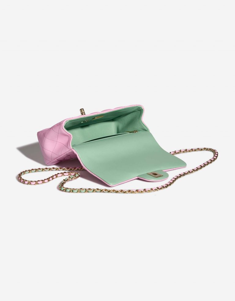 Chanel Timeless MiniRectangular Pink-Green Inside  | Sell your designer bag on Saclab.com