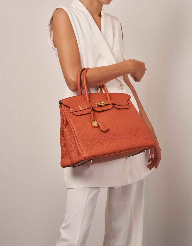 Hermès Birkin 35 TerreBattue Sizes Worn | Sell your designer bag on Saclab.com