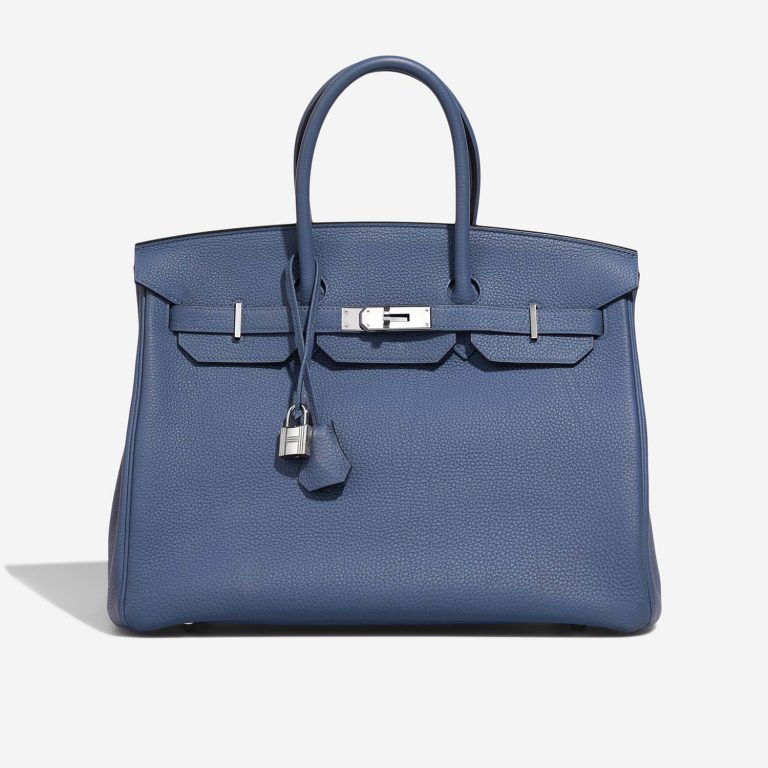 Hermès Birkin 35 BleuBrighton Front  | Sell your designer bag on Saclab.com