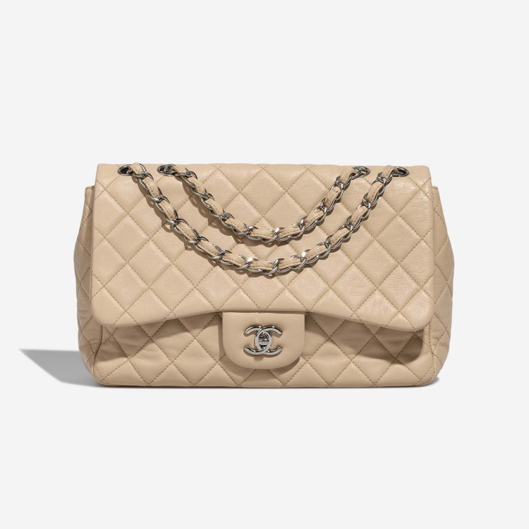 Chanel Timeless Jumbo Beige Front  | Sell your designer bag on Saclab.com