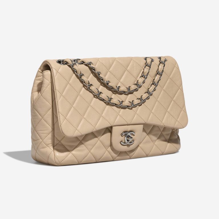 Chanel Timeless Jumbo Beige Side Front  | Sell your designer bag on Saclab.com
