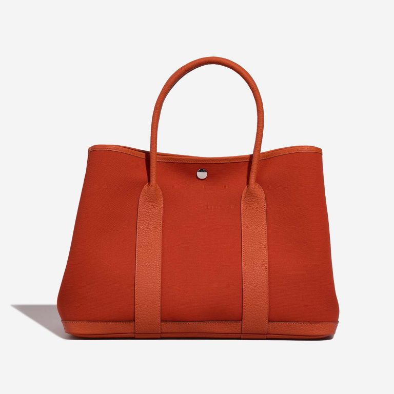 Hermès GardenParty 36 OrangePoppy-Capucine Back  | Sell your designer bag on Saclab.com