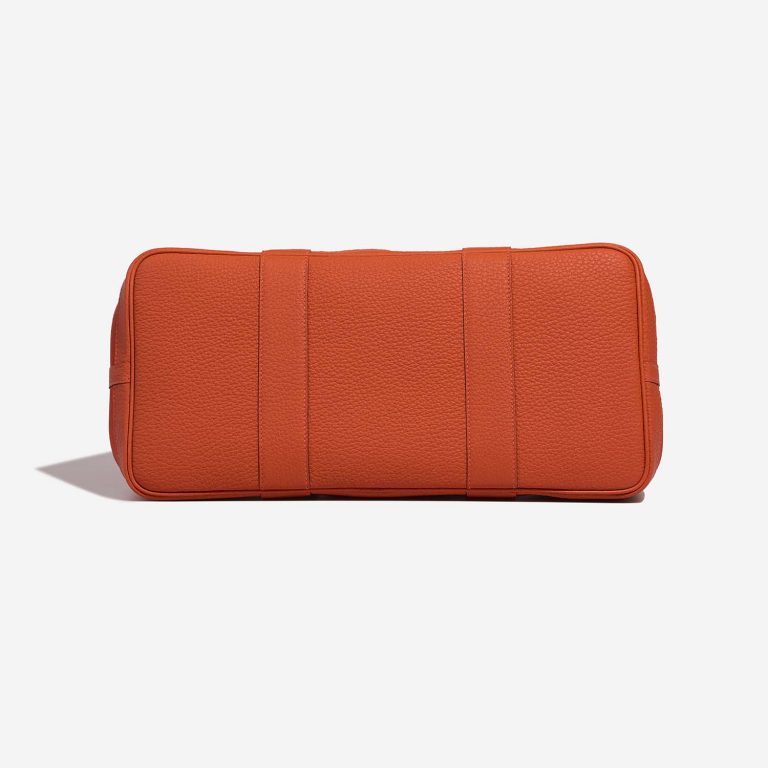 Hermès GardenParty 36 OrangePoppy-Capucine Bottom  | Sell your designer bag on Saclab.com