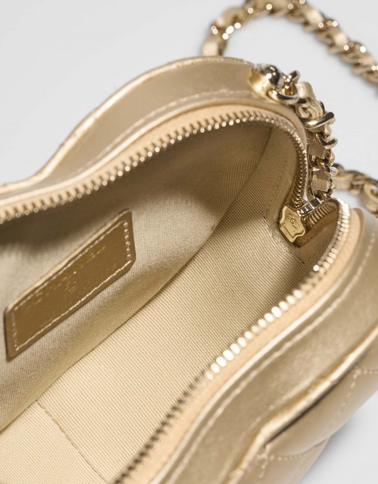 Chanel TimelessHeart Small Gold Inside  | Sell your designer bag on Saclab.com