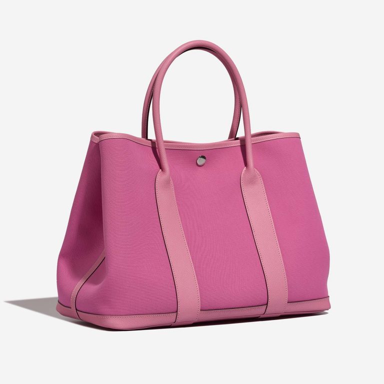 Hermès GardenParty 36 RoseBubblegum-Rubis Side Front  | Sell your designer bag on Saclab.com
