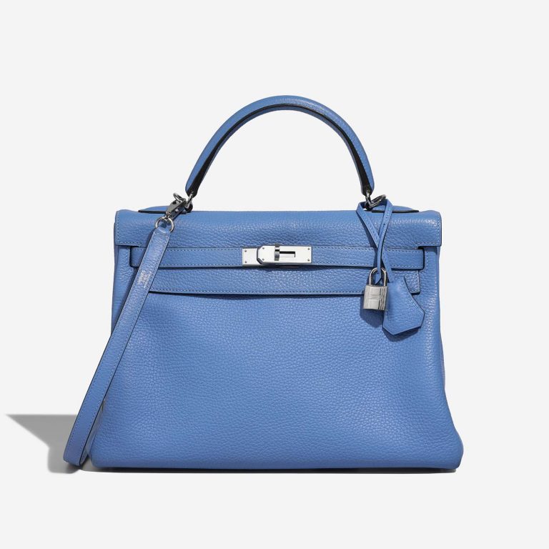 Hermès Kelly 32 BleuParadis Front  | Sell your designer bag on Saclab.com