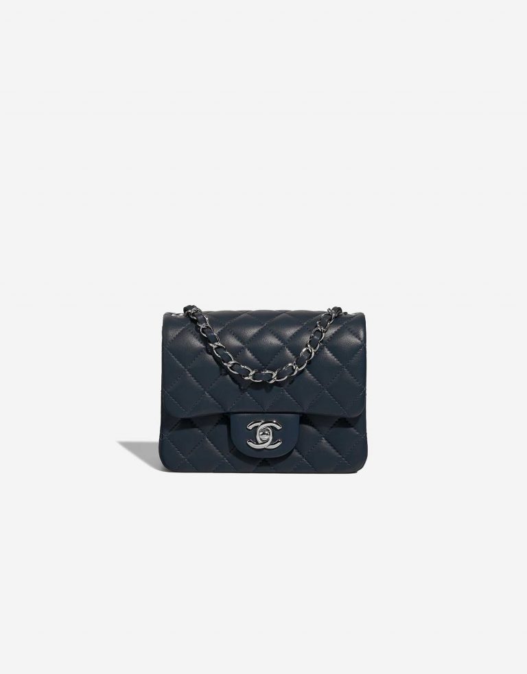 Chanel Timeless MiniSquare Navy Front  | Sell your designer bag on Saclab.com