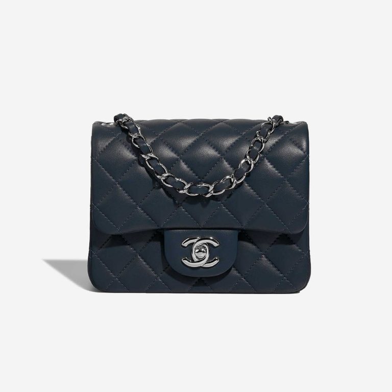 Chanel Timeless MiniSquare Navy Front  | Sell your designer bag on Saclab.com