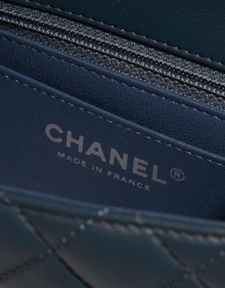 Chanel Timeless MiniSquare Navy Logo  | Sell your designer bag on Saclab.com