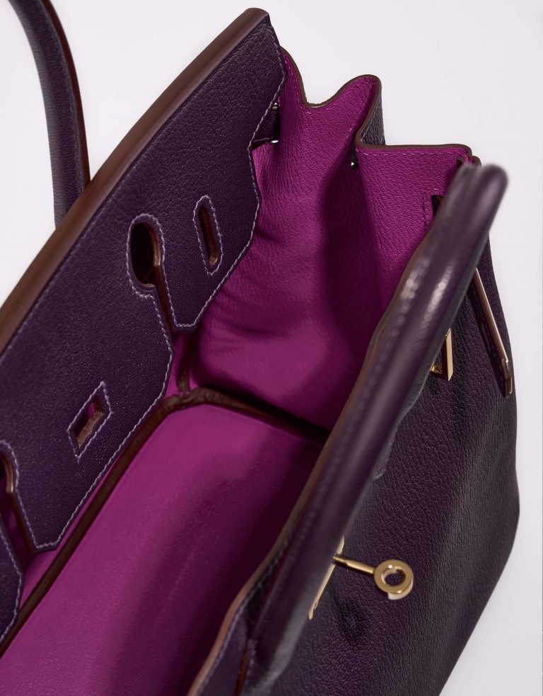 Hermès Birkin 30 Raisin-RosePourpre Inside  | Sell your designer bag on Saclab.com