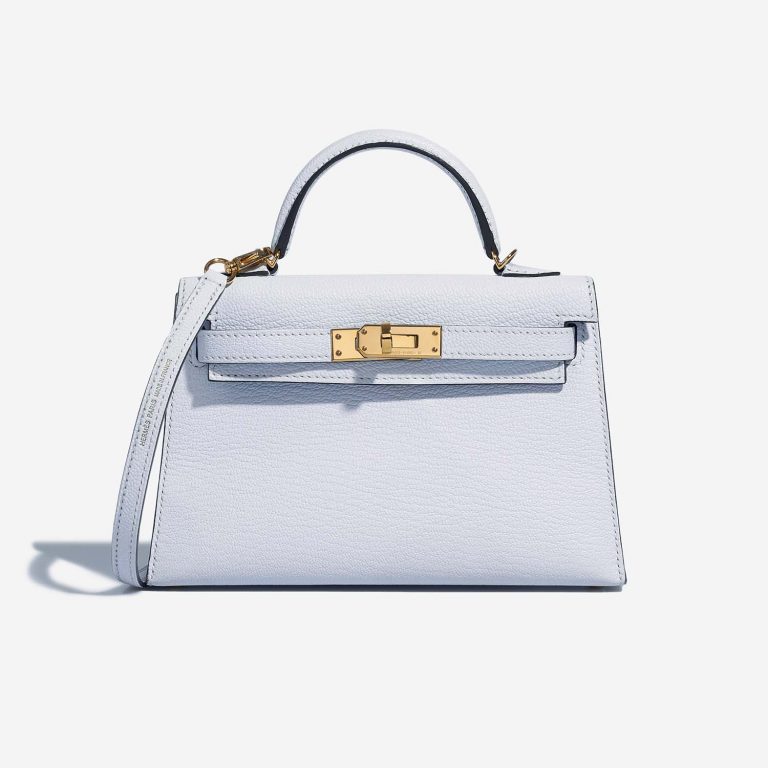 Hermès Kelly Mini BleuBrume Front  | Sell your designer bag on Saclab.com