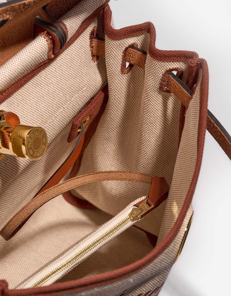 Hermès Herbag 31 Cuivre-Ecru-Beige Inside  | Sell your designer bag on Saclab.com