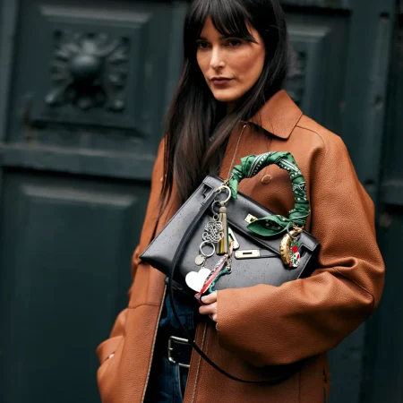 Fall/Winter 2024 Paris str Hermès Kelly with Charms. Image: Launchmetrics Spotlight