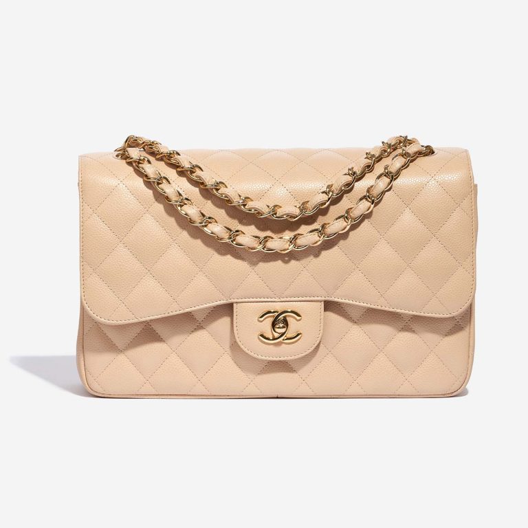 Chanel Timeless Jumbo Beige Front  | Sell your designer bag on Saclab.com