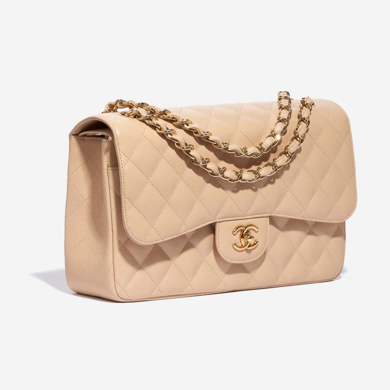 Chanel Timeless Jumbo Beige Side Front  | Sell your designer bag on Saclab.com