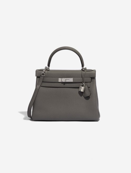 Hermès Kelly 28 GrisEtain Front  | Sell your designer bag on Saclab.com