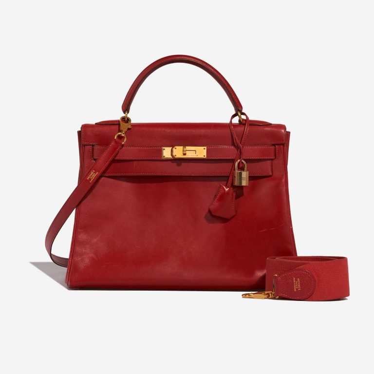 Hermès Kelly 32 RougeCasaque Front  | Sell your designer bag on Saclab.com