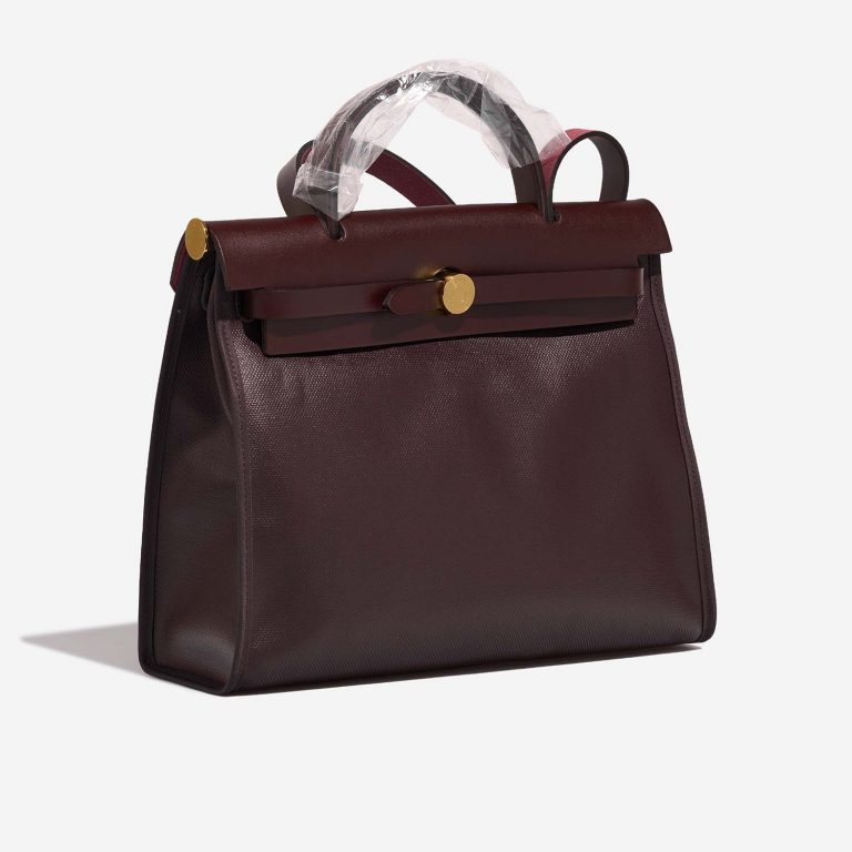 Hermès Herbag 31 cassis-ecru-noir-rougesellier Side Front  | Sell your designer bag on Saclab.com
