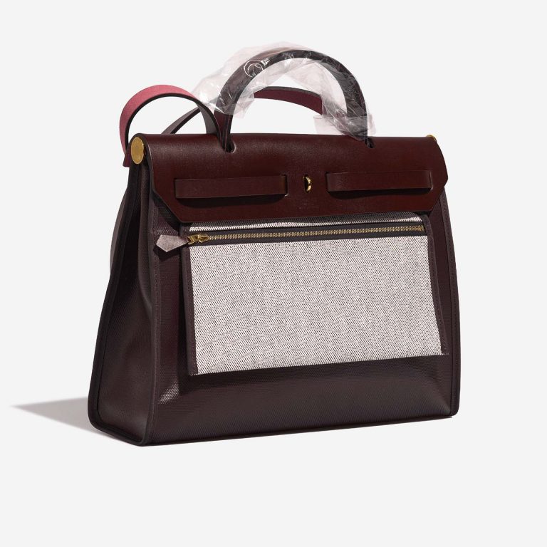 Hermès Herbag 31 cassis-ecru-noir-rougesellier 7SB S | Sell your designer bag on Saclab.com